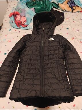 The North Face Kids Black Puffer Jacket with Hood